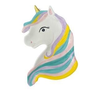 Unicorn Head Candy Dish Tray Jewelry Holder Handcrafted Stonewear Cracker Barrel
